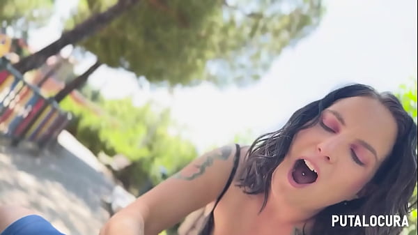 PutaLocura - Spanish tomboy Krystal Genner is caught in a park and fucks Torbe