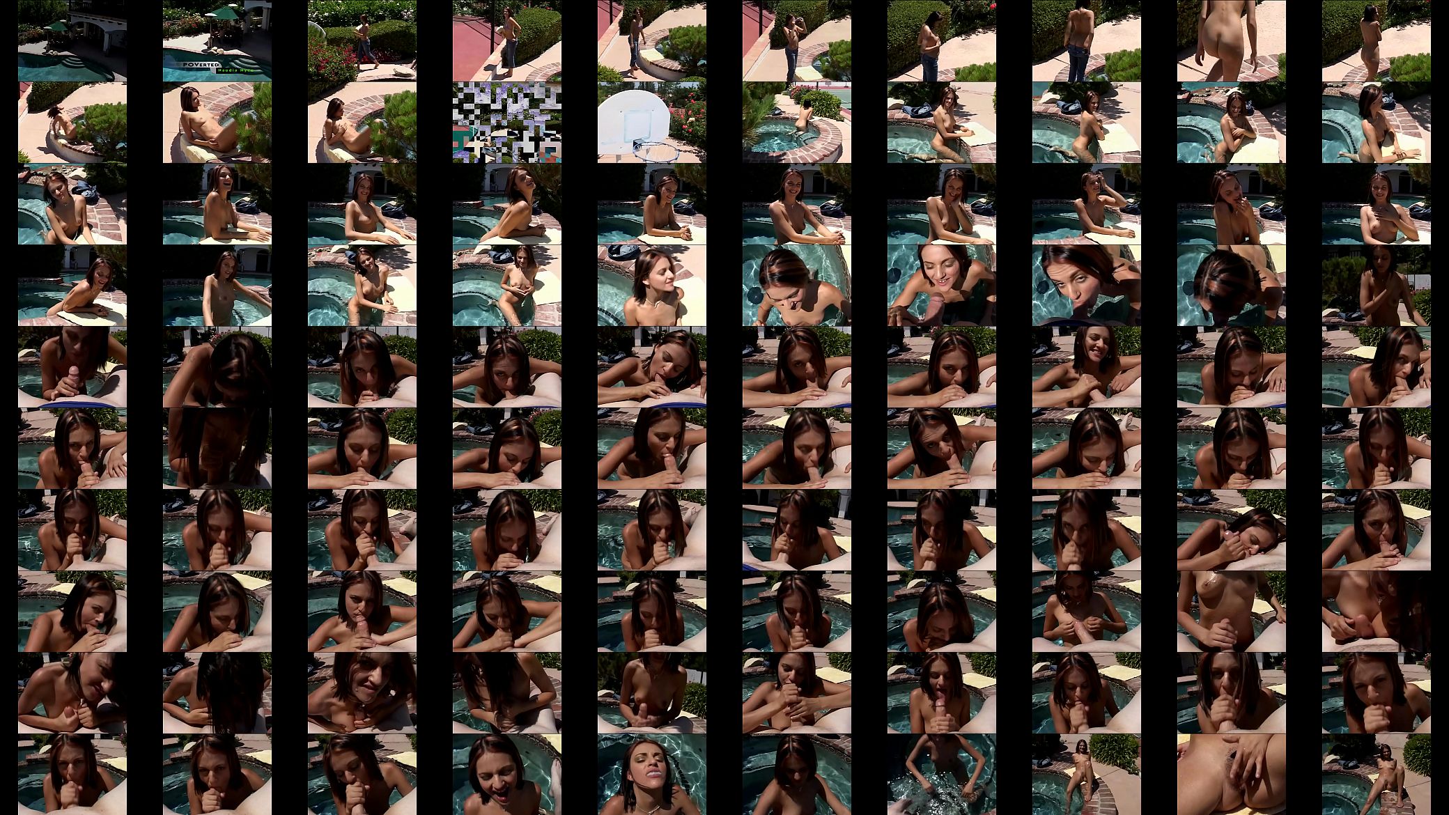 Young stunner Naudia Nyce gets cumshot facial after hot blowjob in the pool 预览图