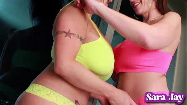 MILF Sara Jay & Sheridan Love In A Lesbian Bubble Bath Session!