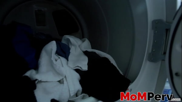 Yummy stepmom catches pervy young guy and strokes his cock