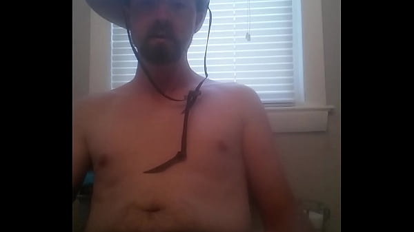 Jacking stiff cock