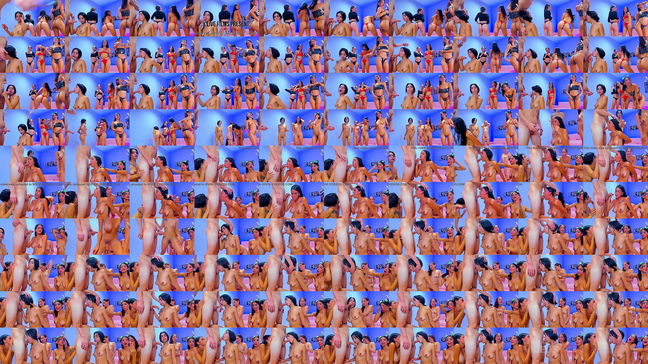 Four sluts wanted to suck cock and they gave their partner incredible deep blowjobs 预览图