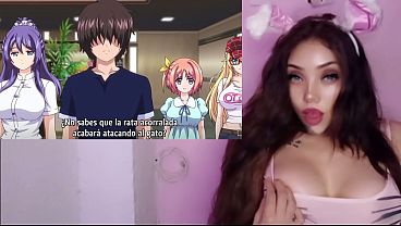 Lucky pervert gets laid by his female coworkers - hentai mankitsu happening 07