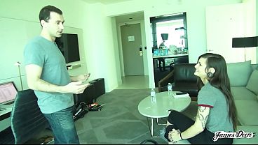 Watch as Prince Yahshua and Danny Wylde join in to fuck James girlfriend