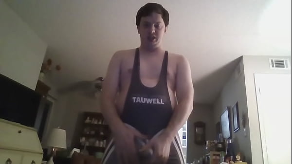 Young Man Playing with His Penis in a Westling ...