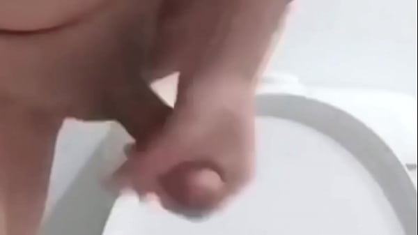 asian solo shemale hot cumshot in her toilet