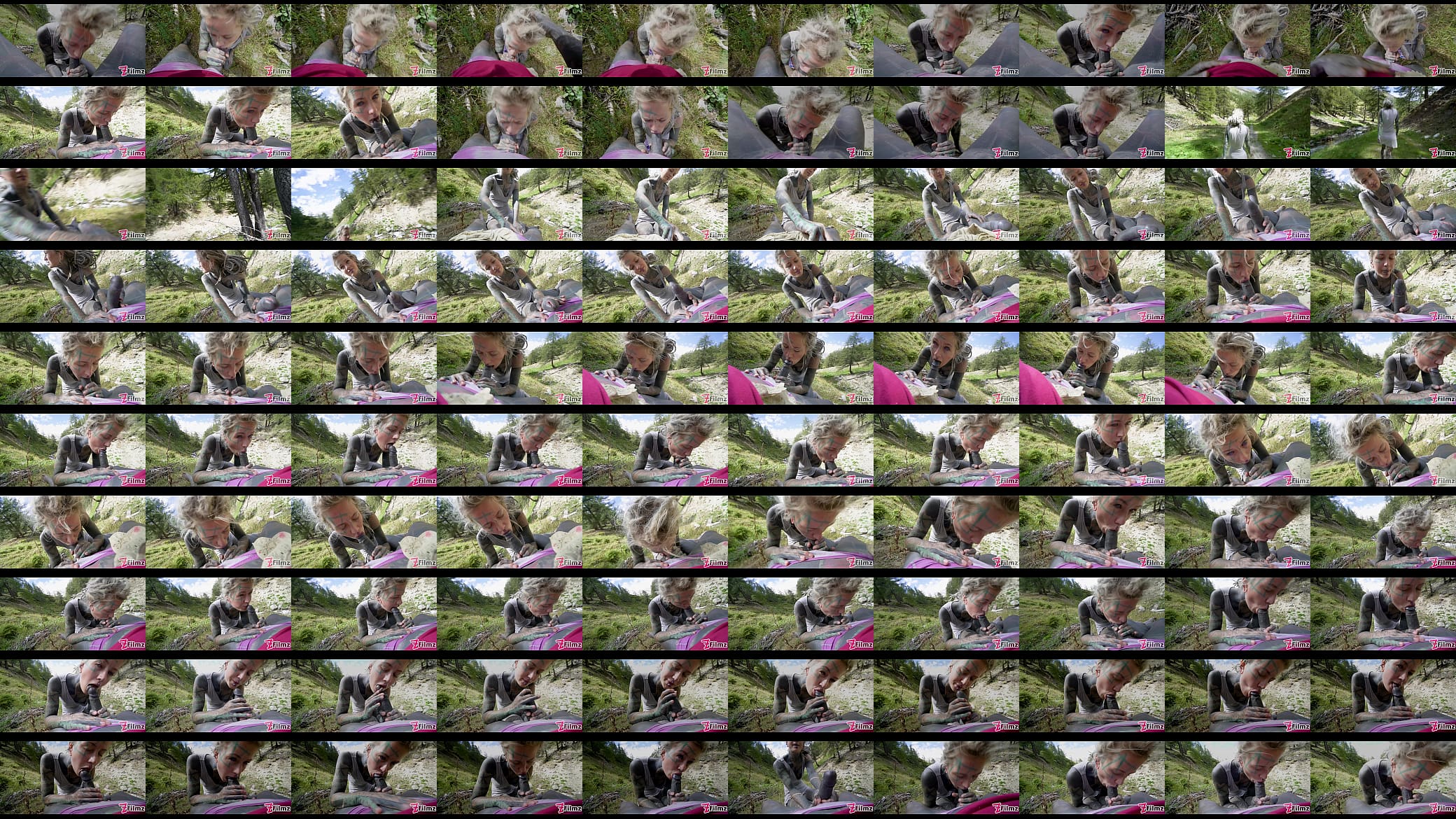 Nasty sloppy OUTDOORS blowjob from TATTOO pornstar 预览图