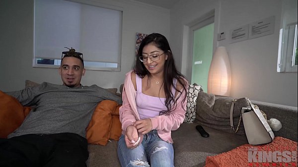 Petite Amateur Nerd Binky with Glasses Takes Big Dick