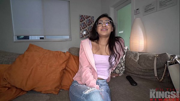 Petite Amateur Nerd Binky with Glasses Takes Big Dick