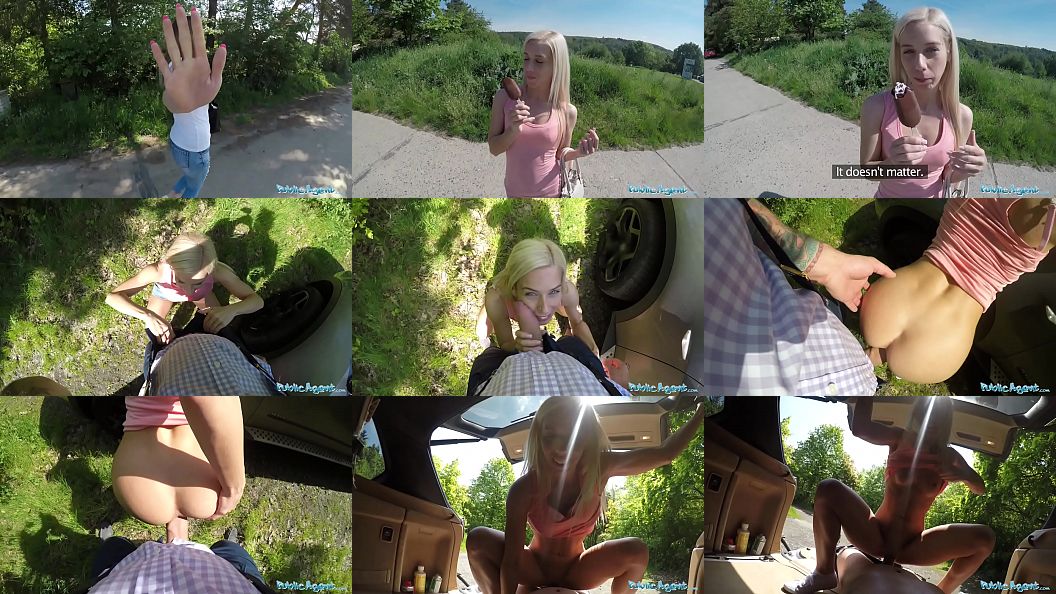 Public Agent Freaky blonde called Nesty demands sex outside
