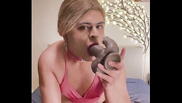 sissy femme sandy anal dildo fuck ass egg birth and drinks piss amp oinks 