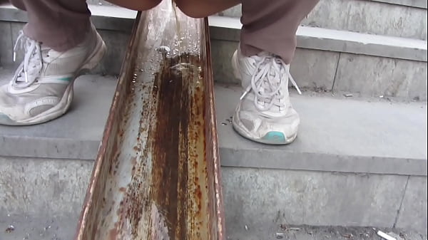Download Video - Public piss&period; Milf loves to urinates on stairs and outdoors&period; Amateur fetish&period;