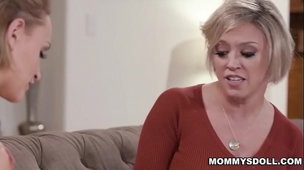 Big tits begins to rub her pussy under her pants and moans as she feels the pleasure