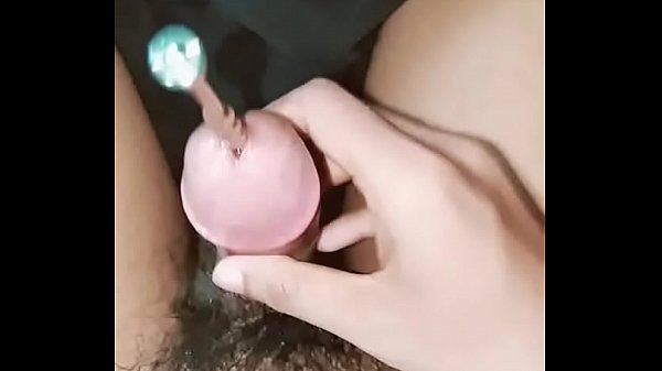 Shemale cum twice from sounding and vibrating h...
