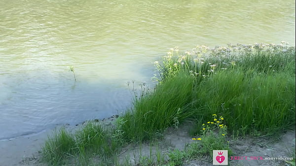 young unexperienced couple bangs near the river in greece outdoor xxx