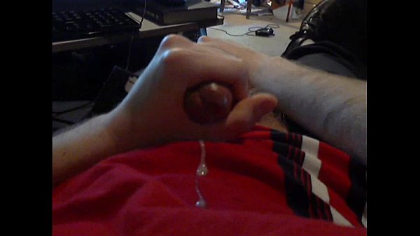 Wearing my girlfriend's shirt, fapping to her p...