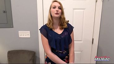 Petite Blonde Keyton Rimjob Blowjob And Swallow Audition!