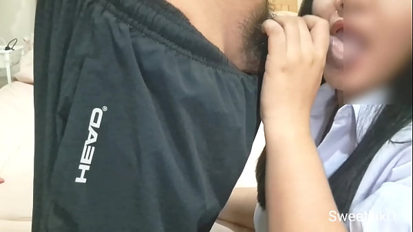 Cum on my chest. Cum on the student's breasts.