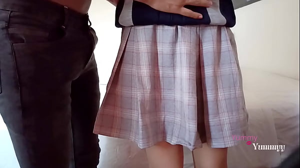 I help my little step-cousin with her school project, but she has to pay for my help first - Fucking a sweet behind her parents' back