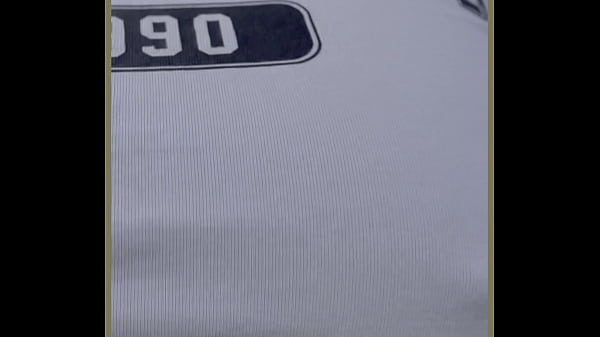 Wifey goes for a braless public run