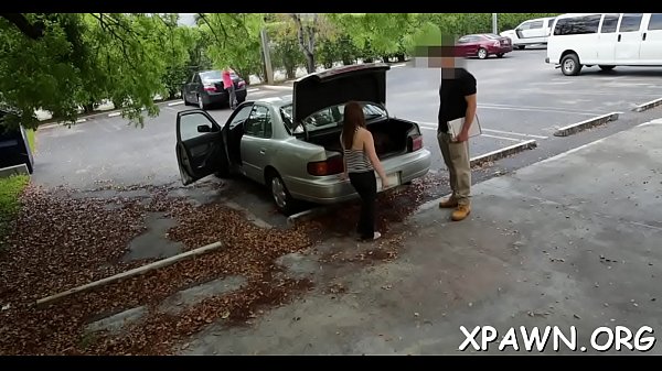 Babe is having sex in shop