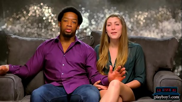 Interracial couple finds blonde for their first...