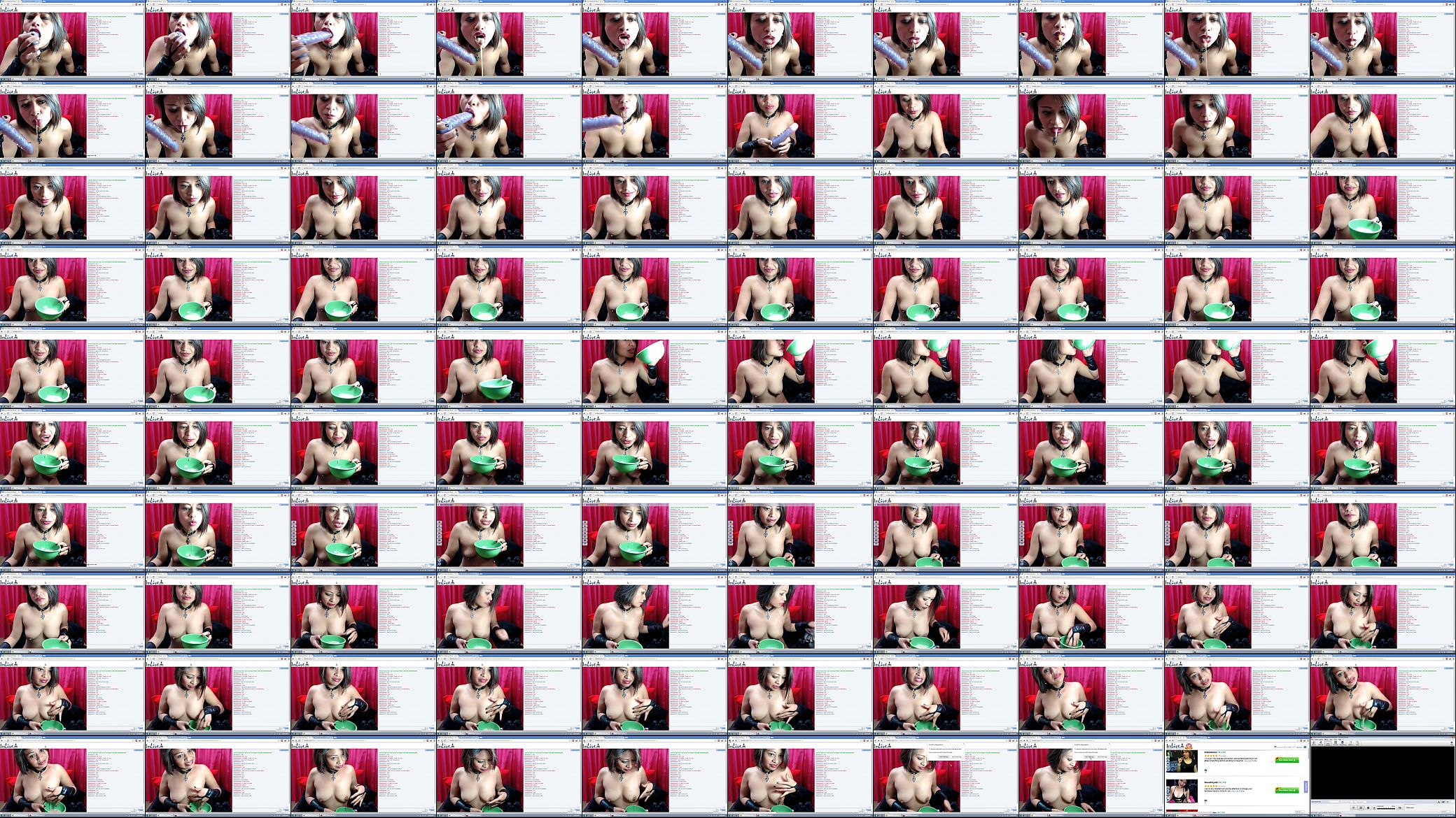 Webcam Bitch Gag and Vomit on Dildo 预览图