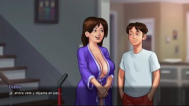Pregnant stepmother DOESN'T WANT TO STOP HAVING SEX ALL THE TIME, she's VERY perverted - summertime saga