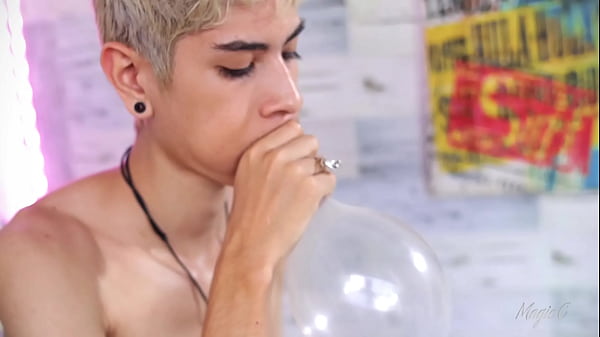 Download Video - Fucking an inflated condom with my big latino cock and shooting a big&comma; thick cum load