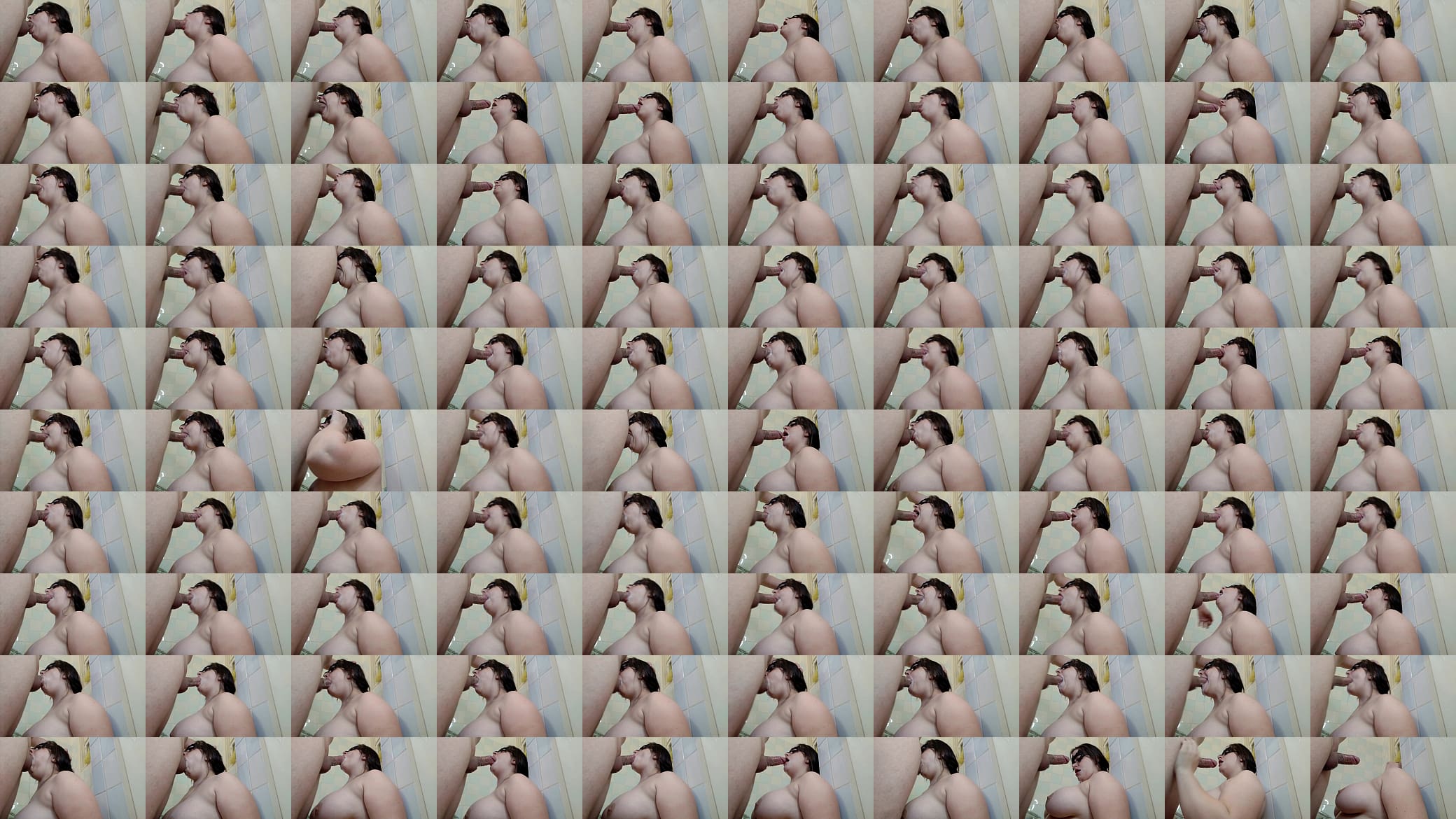 Throatpie my drooling big titted slut wife before bath HD 预览图