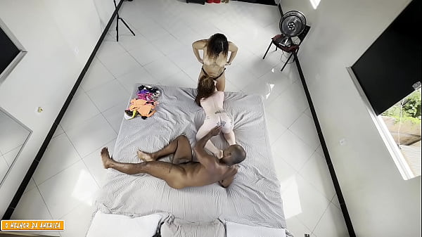 My two wives having sex and I get in the middle of the bitching and DP