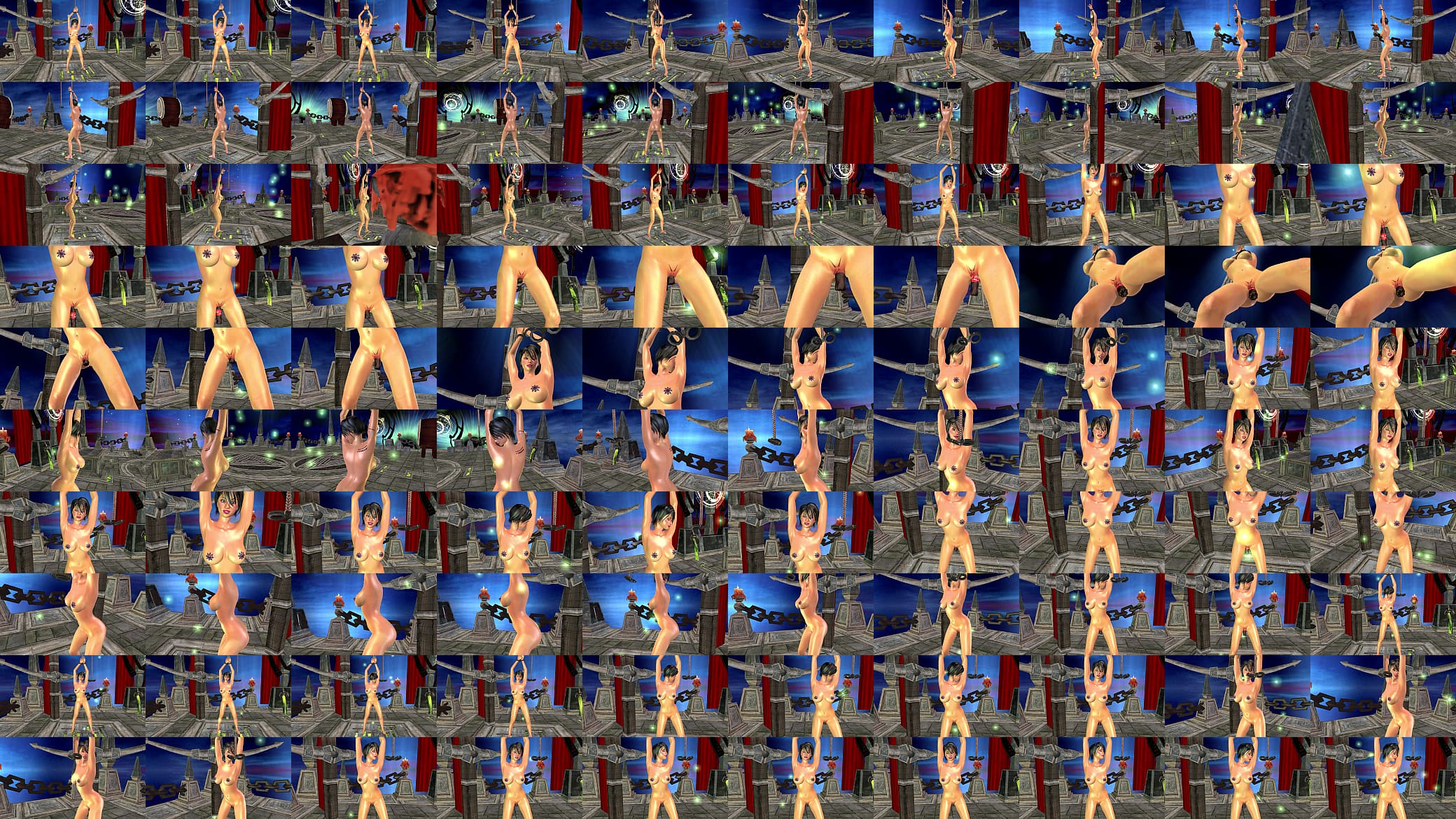 Animated 3D Cartoon Porn - A beautiful girl masturbating with bottle while her hands are tied in a temple 预览图