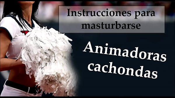 A hot cheerleader tells you how to masturbate. JOI in Spanish.