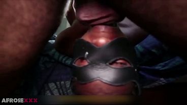Young African couple hard deepthroat