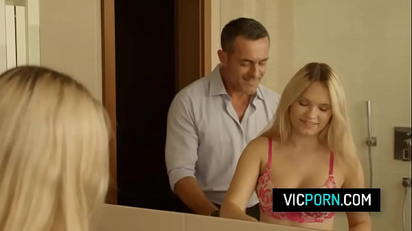 Sexy blonde teen Irina Cage gets her pussy destroyed by boyfriend