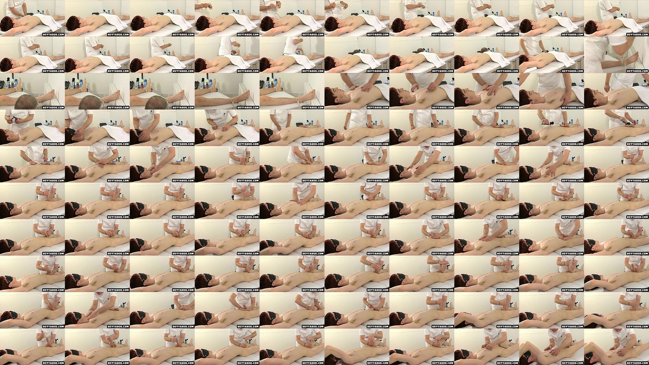 Blindfolded hunk getting his hard cock tugged on 预览图