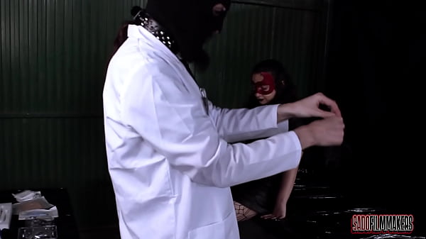 Doctor Mephisto closed up Naughty Masochist's pussy with surgical staples