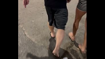 A horny stud on an intense adventure with Hotwife Belinha: fisting, sex in the street, on the terrace, and in the cuckold's bed, giving his wife hot milk in front of the cuckold - part 2