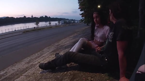 Outdoor extreme fun in front of strangers