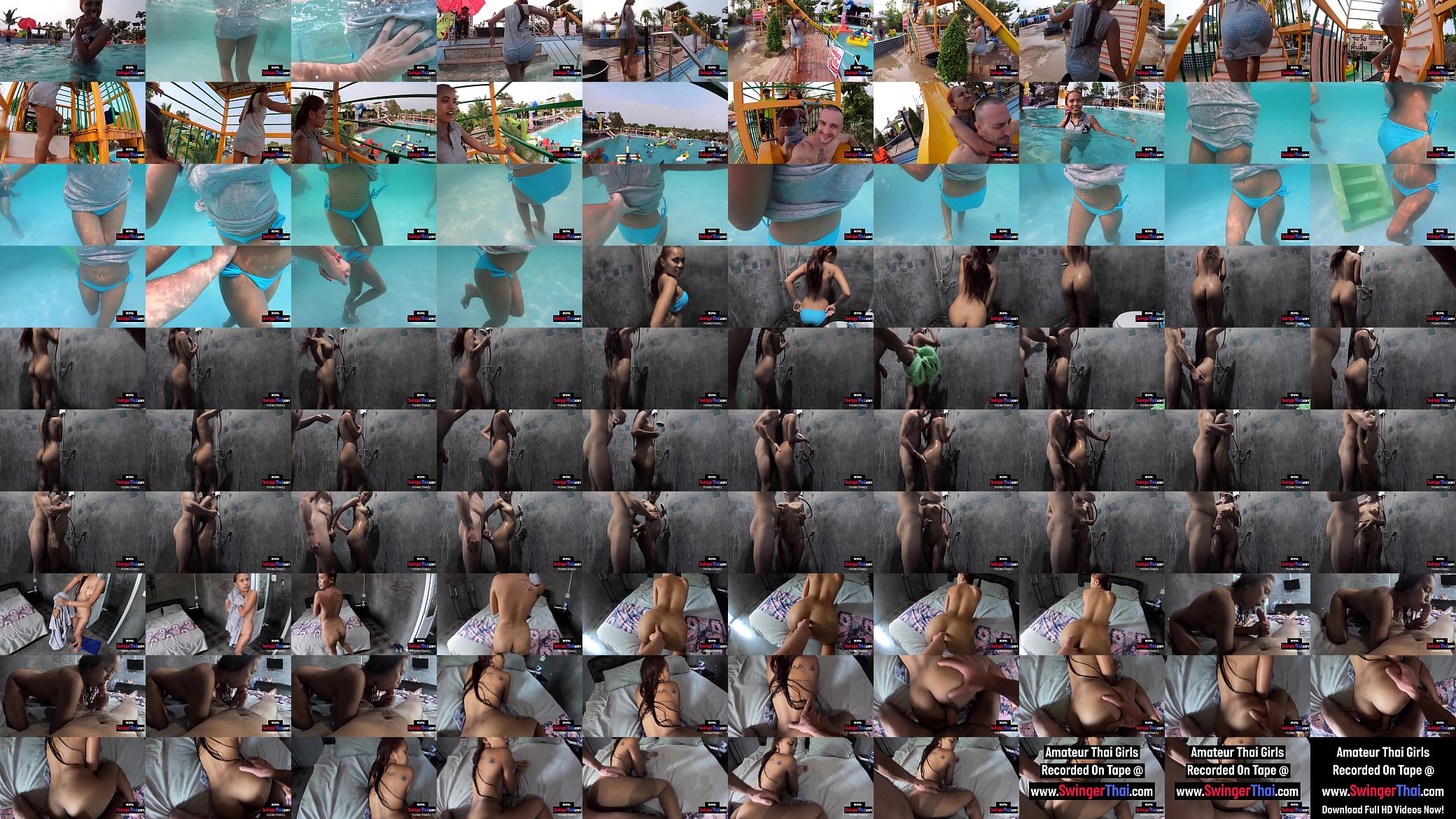 Amateur teen couple having fun in a public pool and enjoy hot sex after 预览图