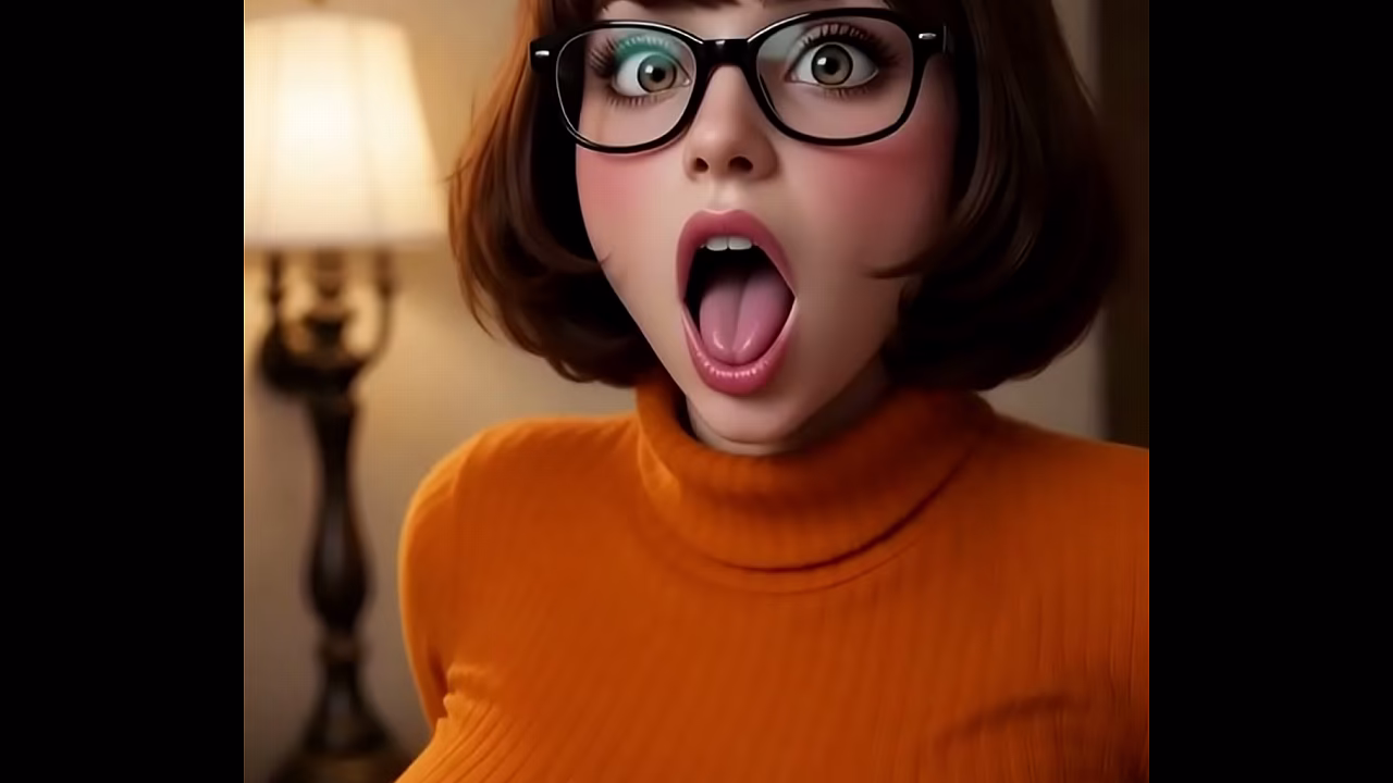 Velma Dinkley cobra vida mostrando sus ricas tetas y enorme culo