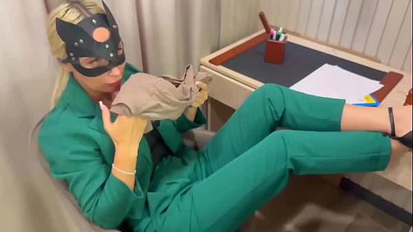 Dirty fetishist secretary CrazyWifeSlut stole her boss's panties and regretted it (rough facefuck with puke and vomit)