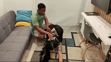 My yoga instructor fucks my big Colombian ass with his huge cock until he cums inside me!