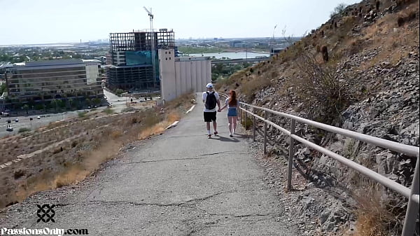 Hiking date with petite redhead spinner Madi Collins