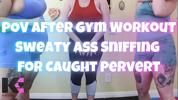 POV After Gym Workout Sweaty Ass Sniffing For Caught Pervert