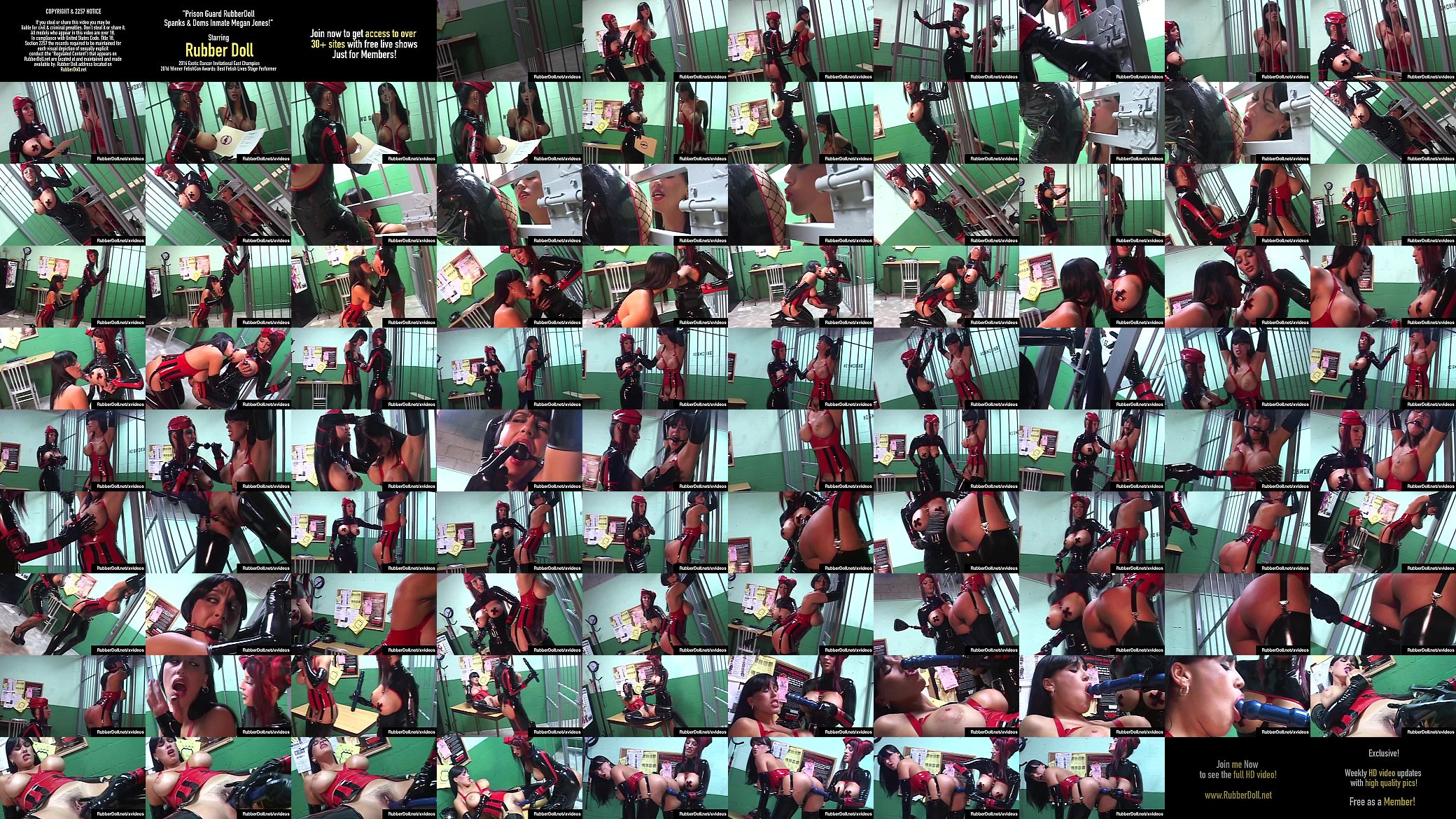 Prison Guard RubberDoll Spanks &amp; Doms Inmate Megan Jones! 预览图