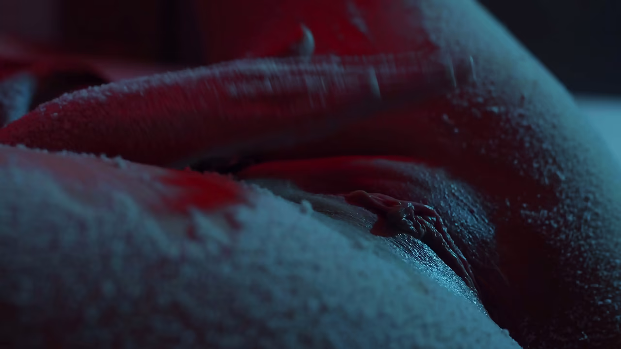 Snow Falling On My Tits And Pussy