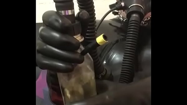 Rubber Slave with Piss Inhaler