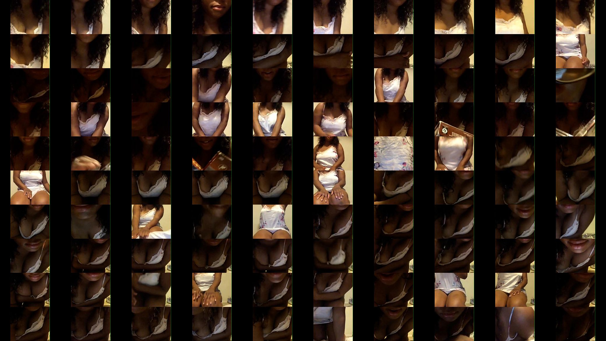Hot black girl showing her boobs on live cam part 1 预览图