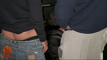 Cuckold's dream - Naughty wives with their husbands beside them having sex with passersby on the 23 de Maio overpass while everyone watches RED1